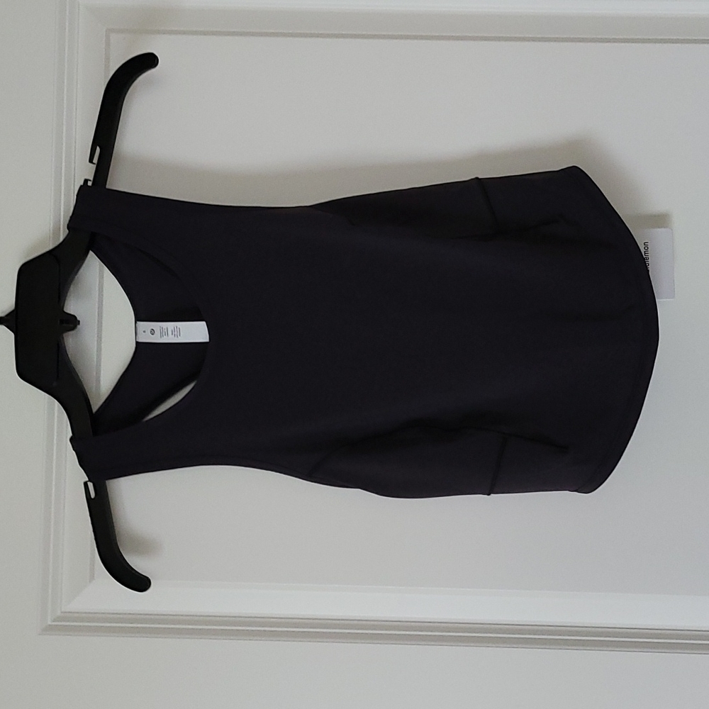 Lululemon Power Thru Tank Top, 8, Black, Cropped